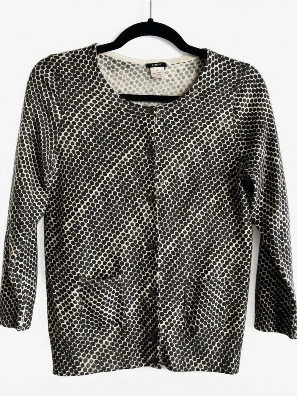 J. CREW🖤 Dot Cardigan Sweater